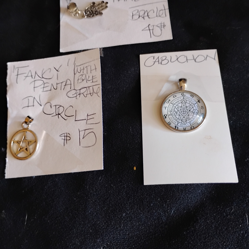 Silver and Gold Pentagram Pendant